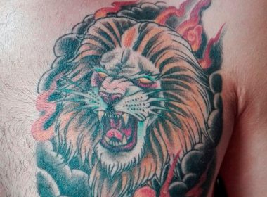 tatuaje-leon-pecho